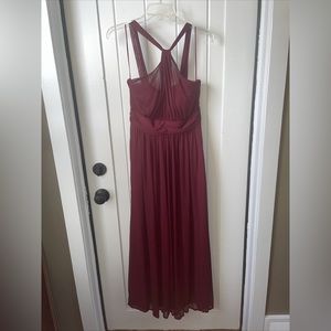 Birdy Grey Kiko Mesh Cabernet Halter Neck Maxi Dress Size Small